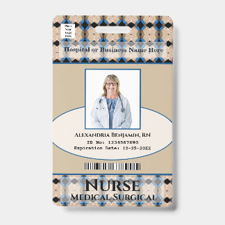 Ziekenhuismedewerker Foto Medisch ID Kaart Logo Badge