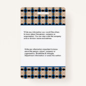 Ziekenhuismedewerker Foto Medisch ID Kaart Logo Badge (Achterkant)