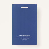 Ziekenhuismedewerker Professional Custom Logo Badge (Achterkant)