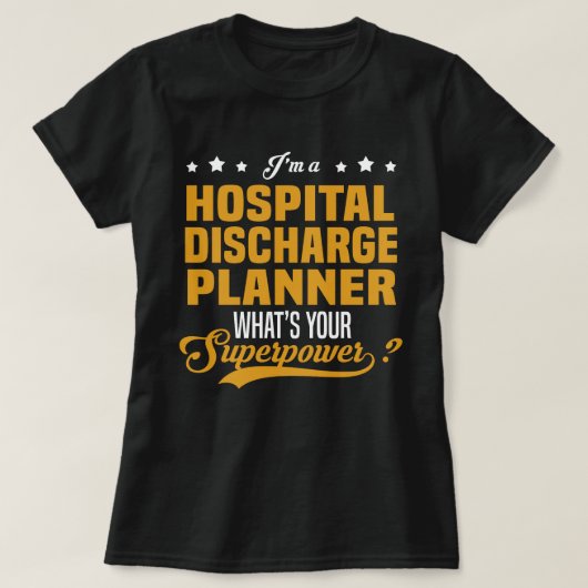 Ziekenhuisontslagplanner T-shirt (Design voorkant)