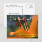 Ziekenhuisopname: Floral "Glad You Came"-kaart Briefkaart (Voorkant / Achterkant)