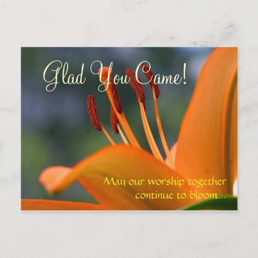 Ziekenhuisopname: Floral "Glad You Came"-kaart Briefkaart (Voorkant)