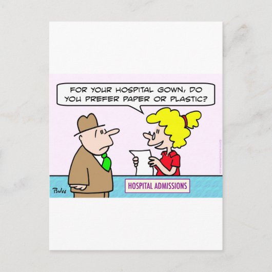 ziekenhuispapier kunststoftoevoer briefkaart (Voorkant)