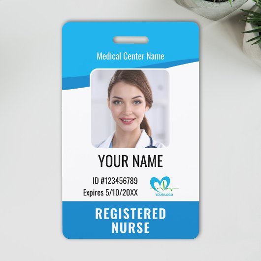 Ziekenhuispersoneel Foto ID Naam Barcode Logo Badge