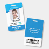 Ziekenhuispersoneel Foto ID Naam Barcode Logo Badge (Voor- en achterkant)