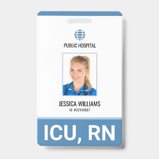 Ziekenhuispersoneel Geregistreerd verpleegkundige  Badge (Front)