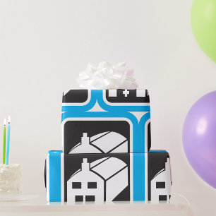 Ziekenhuisschuur Icon Minimalist Healthcare Facili Cadeaupapier