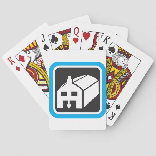 Ziekenhuisschuur Icon Minimalist Healthcare Facili Pokerkaarten (Achterkant)