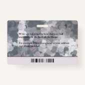 Ziekenhuisverpleegkundige Foto ziekenhuis Badge (Achterkant)