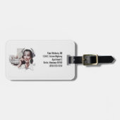  ziekenhuisverpleegkundige op persoonlijke telefoo bagagelabel (Voorkant horizontaal)