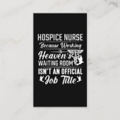 Ziekenhuisverpleegster Visitekaartje (Voorkant)