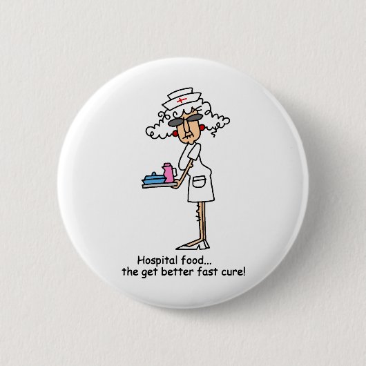 Ziekenhuisvoedsel! Ronde Button 5,7 Cm (Voorkant)