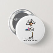 Ziekenhuisvoedsel! Ronde Button 5,7 Cm (Voorkant /achterkant)