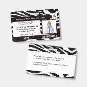 Ziekenhuiswerknemer Foto-Logo-ID-kaart personalise Badge (Front & Back)