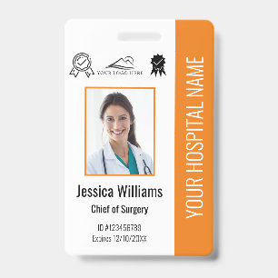 Ziekenhuiswerknemer Fotocertificatie Oranje-id Badge