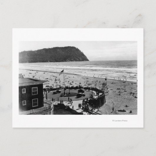 Ziekenstrand en Promenade-foto Briefkaart (Voorkant)