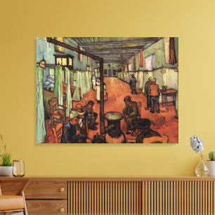 Ziekenzaal in het ziekenhuis in Arles door Vincent Canvas Afdruk