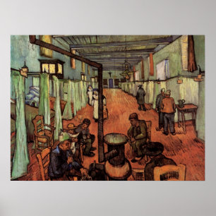Ziekenzaal in het ziekenhuis in Arles door Vincent Poster
