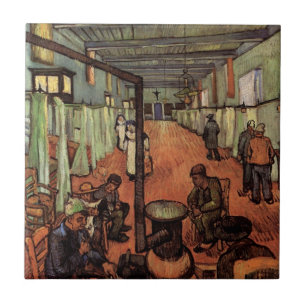 Ziekenzaal in het ziekenhuis in Arles door Vincent Tegeltje
