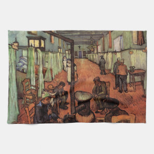 Ziekenzaal in het ziekenhuis in Arles door Vincent Theedoek