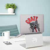 Ziekst... Ontdek de vele vormen van de kat Sticker (Laptop op bureau)