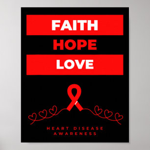Ziekte Bewustzijn Gift Geloof Hoop Liefde Poster