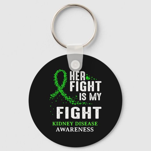 Ziekte Bewustzijn Overlevende Groene Ribbon Mannen Sleutelhanger (Voorkant)