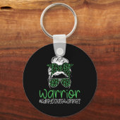 Ziekte Bewustzijn Transplantatie Groen Lint Messy  Sleutelhanger (Voorkant)