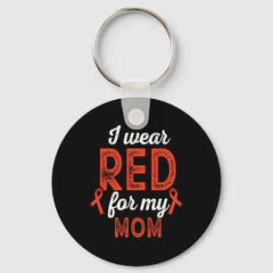 Ziekte Draag Rood Voor Mama - Heart Warrior Mom Ou Sleutelhanger