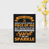 Ziekte Gift - Nooit opgeven Nierkanker Awarene Kaart (Gele Bloem)