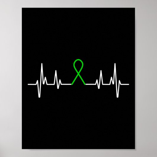 Ziekte Groene Lintje Mentale Gezondheid Bewustzijn Poster (Voorkant)