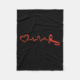 Ziekte - Heart Awareness Outfit Heart Health Gift Fleece Deken