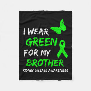 Ziekte Ik Draag groen voor mijn broerlintje Fleece Deken