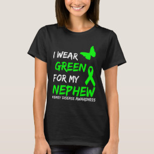 Ziekte Ik Draag groen voor mijn neefje lint T-shirt