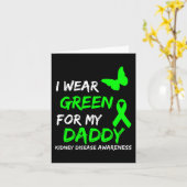 Ziekte Ik Draag groen voor mijn papa lint Kaart (Gele Bloem)