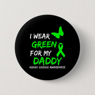 Ziekte Ik Draag groen voor mijn papa lint Ronde Button 5,7 Cm