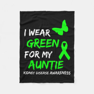 Ziekte Ik Draag groen voor mijn tante lint Fleece Deken