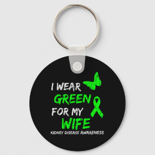 Ziekte Ik Draag groen voor mijn vrouw lint Sleutelhanger