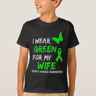 Ziekte Ik Draag groen voor mijn vrouw lint T-shirt