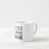 ZIEKTE IS EEN KOFFIE EN EEN GOED BOEK ESPRESSO KOP (Voorkant rechts)