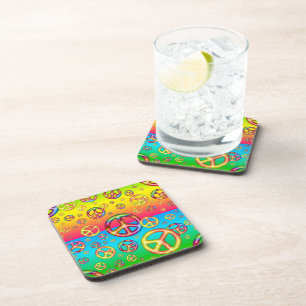 Ziekte Kinder kleuren-PEACE-out-Drink-kust Bier Onderzetter