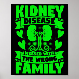 Ziekte knoeide met de verkeerde familie nierziekte poster