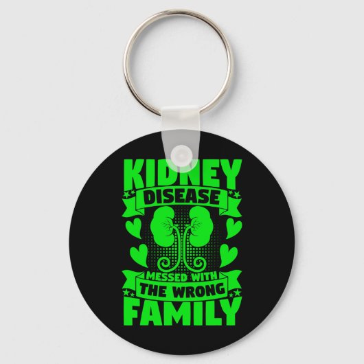 Ziekte knoeide met de verkeerde familie nierziekte sleutelhanger (Voorkant)