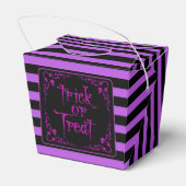 Ziekte Paarse Trick or treat Bedankdoosjes (Achterkant)