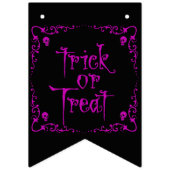 Ziekte Paarse Trick or treat Vlaggetjes (Derde vlag)