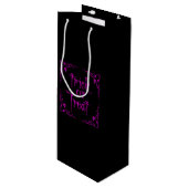 Ziekte Paarse Trick or treat Wijn Cadeautas (Voorkant Gekanteld)