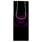 Ziekte Paarse Trick or treat Wijn Cadeautas (Voorkant)