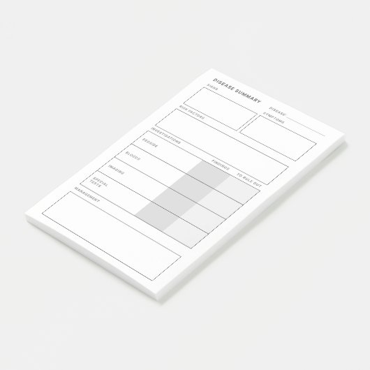 Ziekte Samenvatting Medical Nursing Student Post-it® Notes (Schuin)