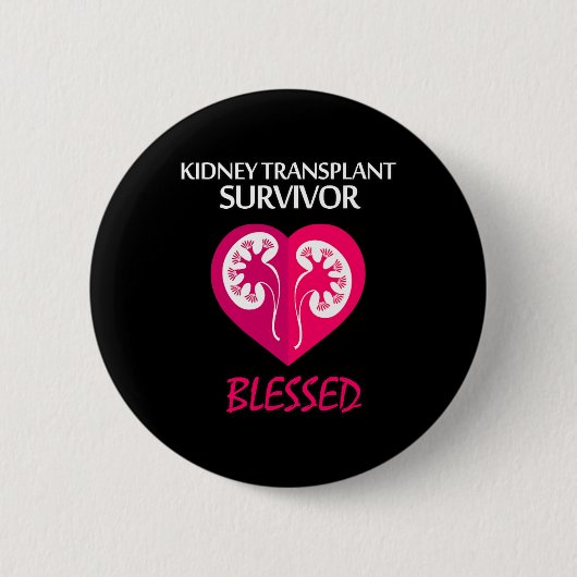 Ziekte transplantaat overlevende ronde button 5,7 cm (Voorkant)