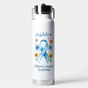 Ziekte van Addison Bewustzijn   blauw lint Waterfles